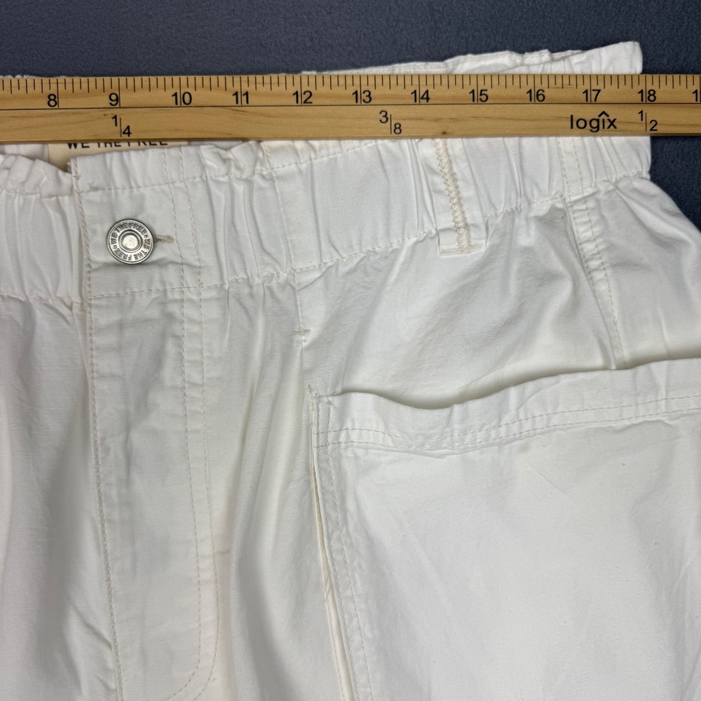 We The Free Costa Pull-On Harem Pants Women XL White Cargo Baggy Utility Chic - Picture 8 of 14